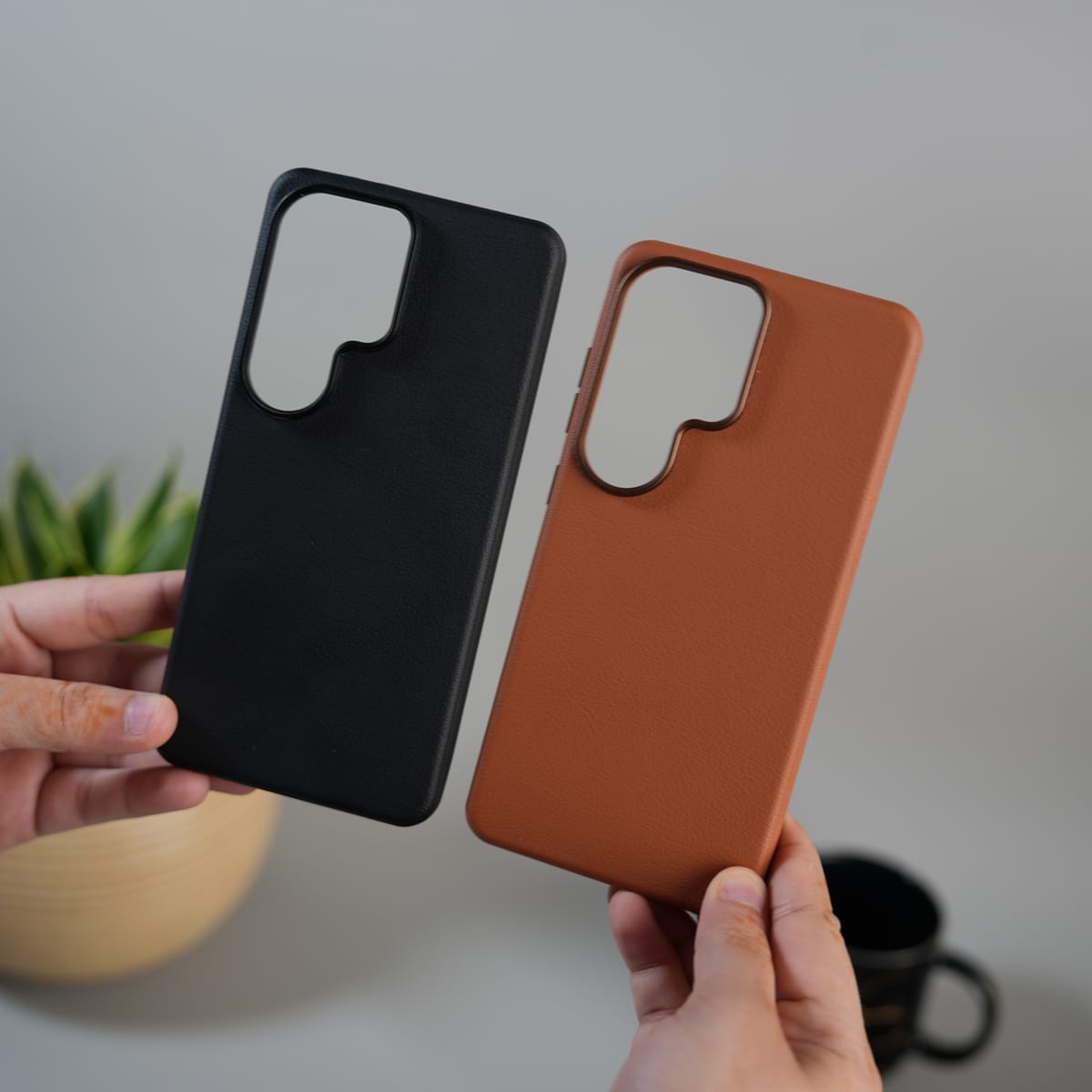 Galaxy S26 Ultra Luxe Skin Leather Finish Case | Premium Soft-Touch Slim MagSafe Cover
