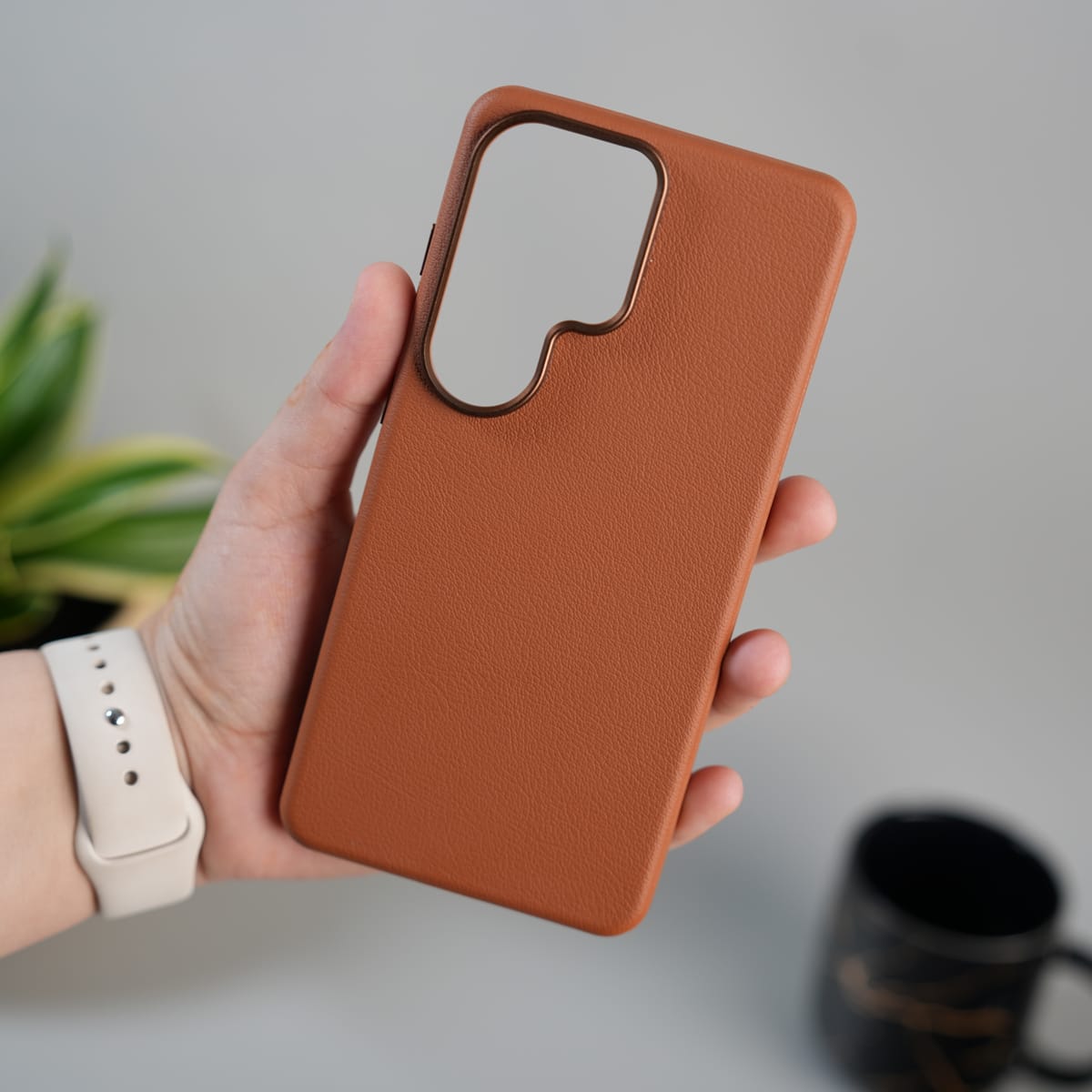 Galaxy S26 Ultra Luxe Skin Leather Finish Case | Premium Soft-Touch Slim MagSafe Cover