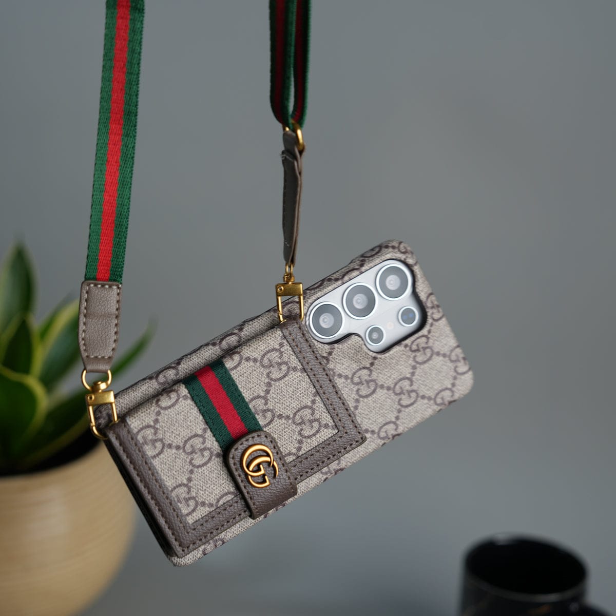 Galaxy S26 Ultra Luxury Cardholder Crossbody Sling Strap Case