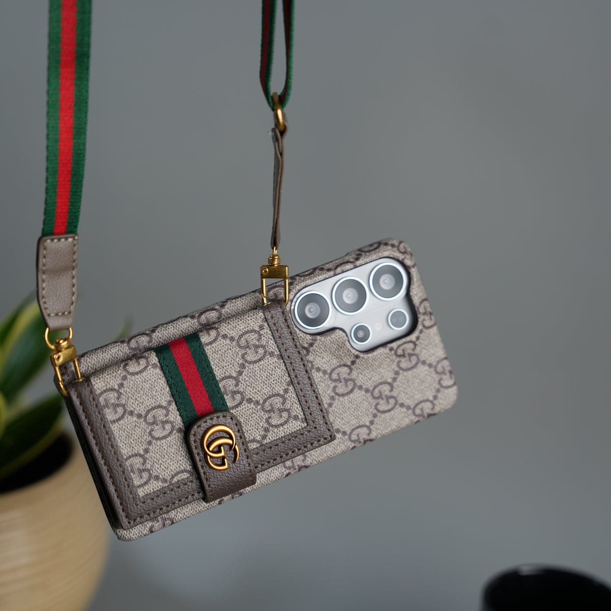 Galaxy S26 Ultra Luxury Cardholder Crossbody Sling Strap Case