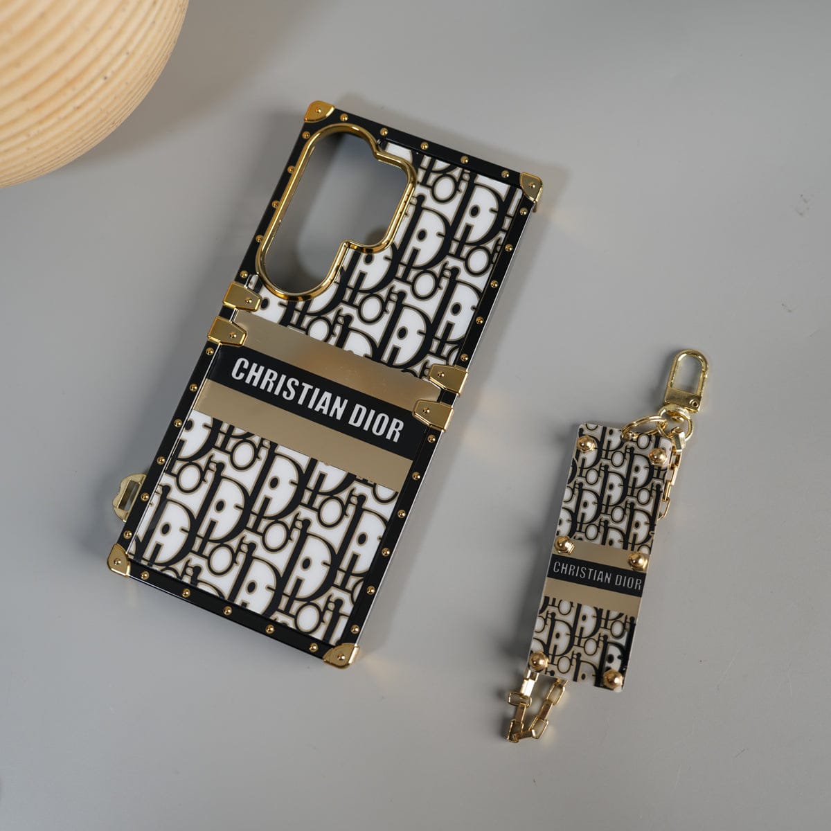 Galaxy S26 Ultra Luxury CD Trunk Case Cover With Chain