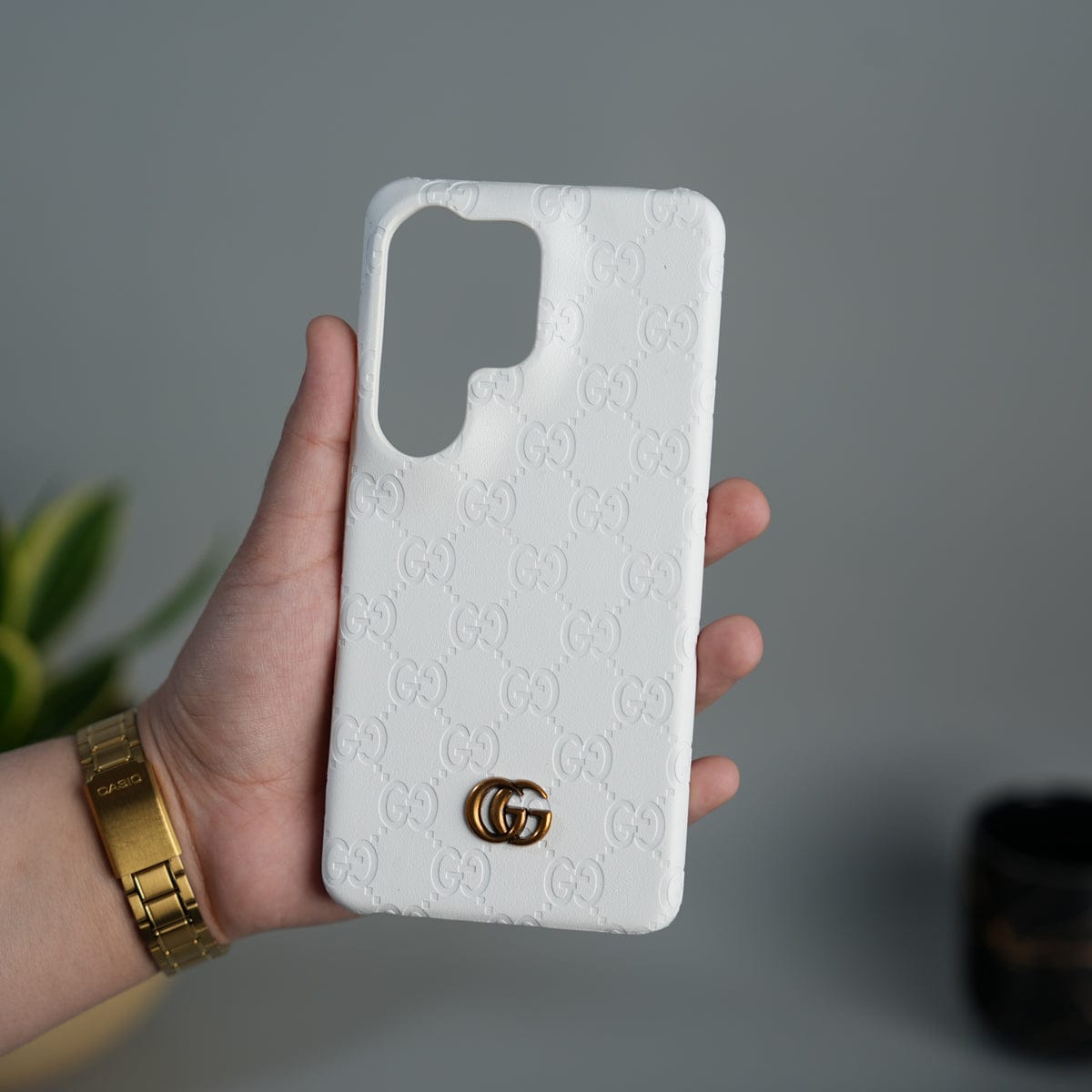 Galaxy S26 Ultra Luxury GG Fashion Leather Brand Case Cover