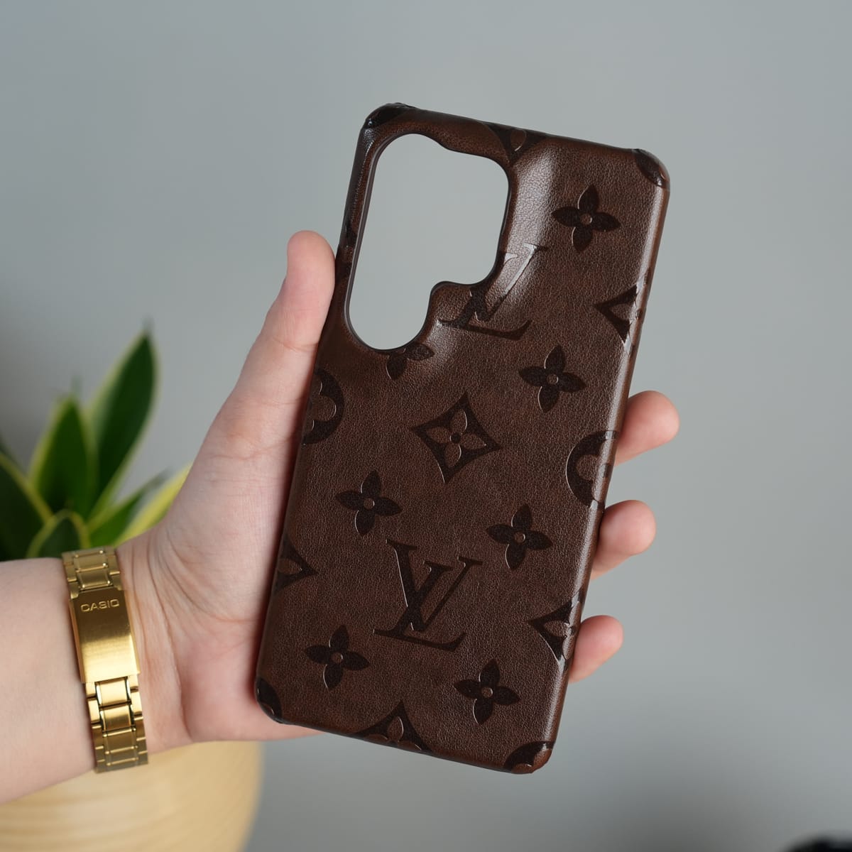 Galaxy S26 Ultra Luxury PU Leather Fashion Brand Case Cover