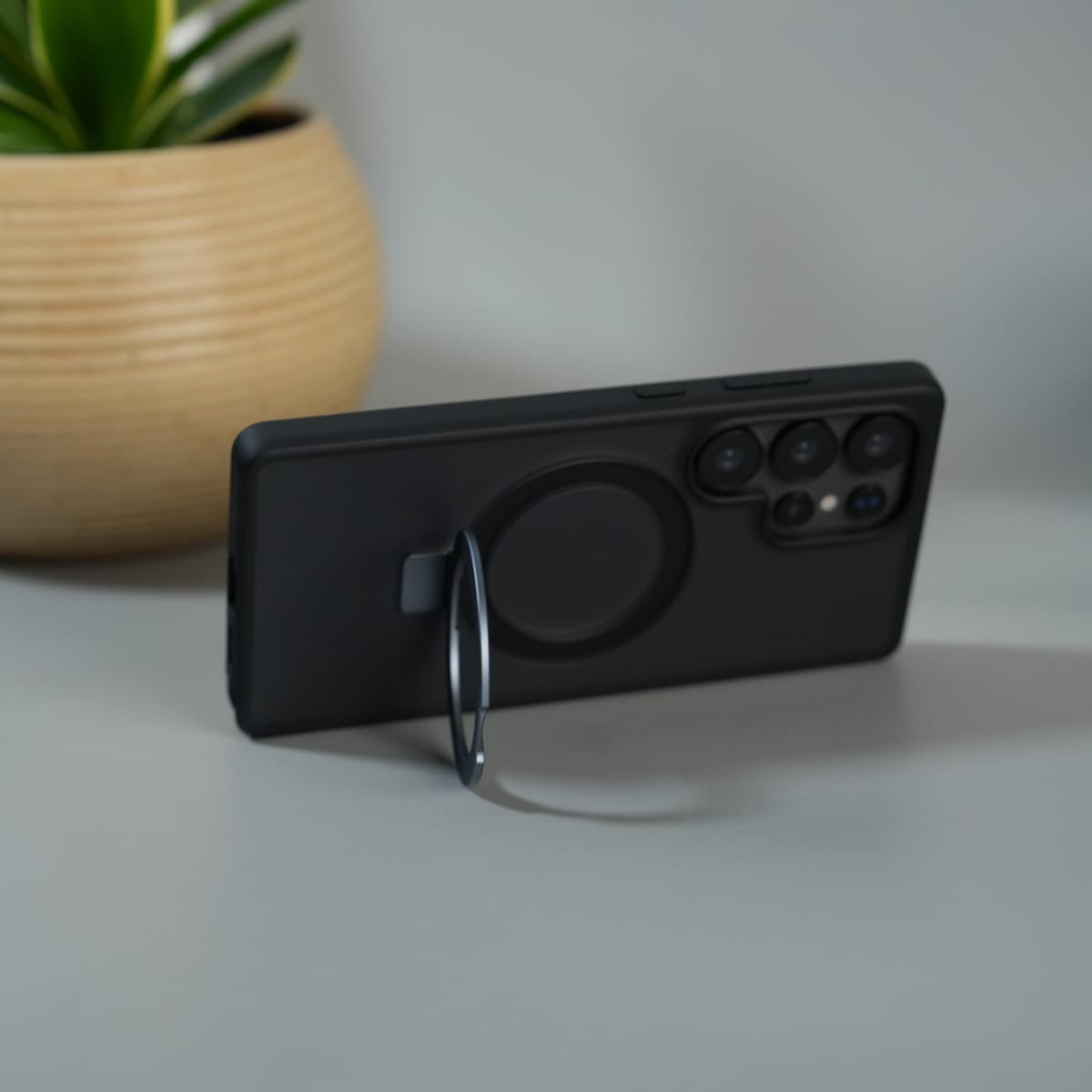 Galaxy S24 Ultra MagSafe Kickstand Case | Frosted Pro Edition Cover | Black