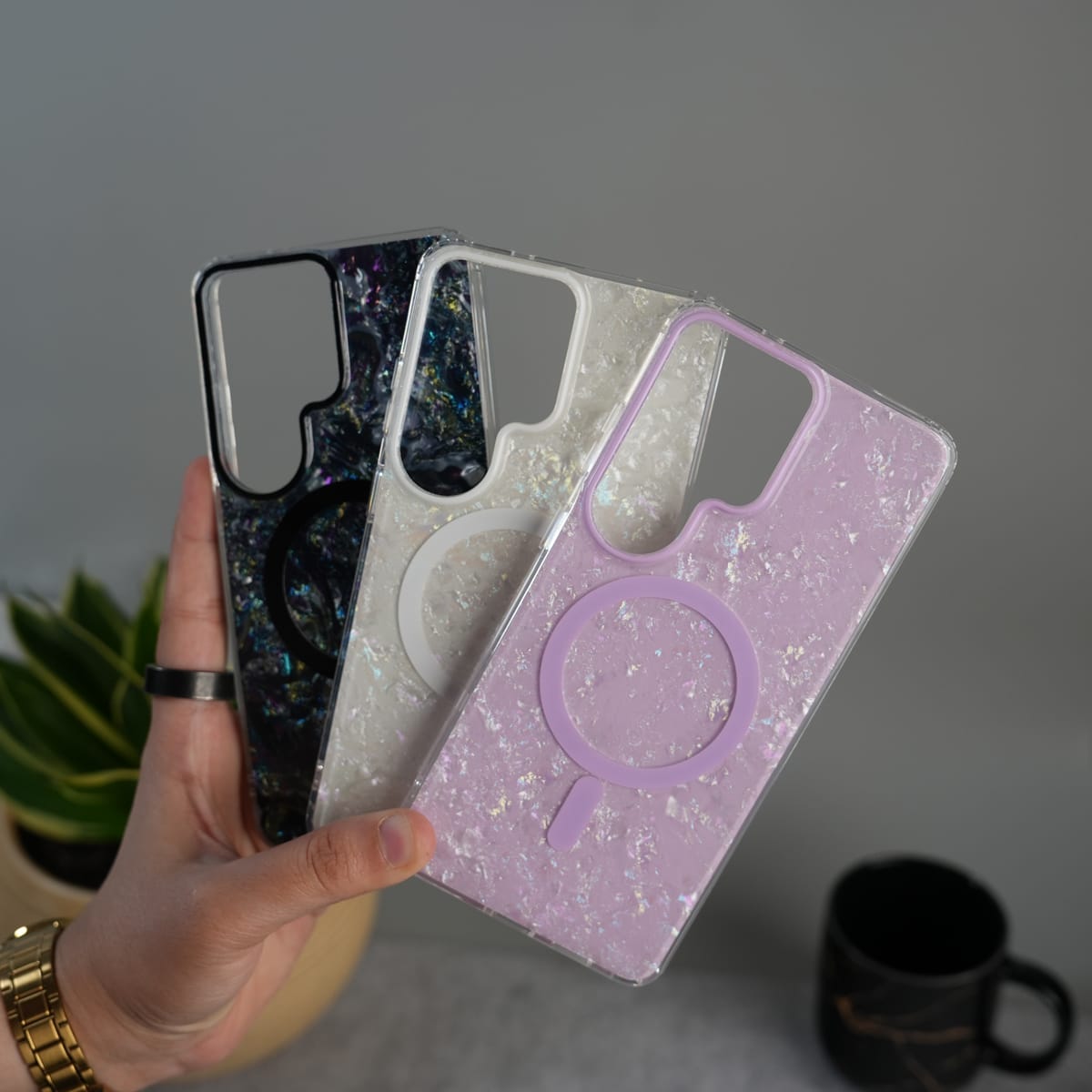 Galaxy S26 Ultra Marble MagSafe Case | Glossy Designer Shockproof Cover