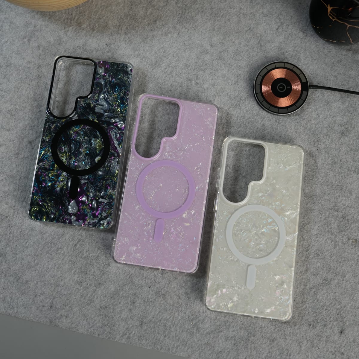 Galaxy S26 Ultra Marble MagSafe Case | Glossy Designer Shockproof Cover