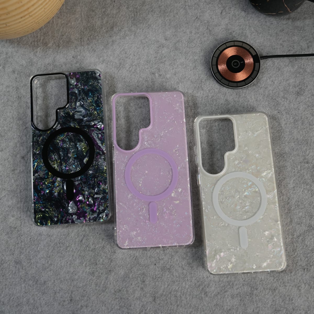 Galaxy S26 Ultra Marble MagSafe Case | Glossy Designer Shockproof Cover