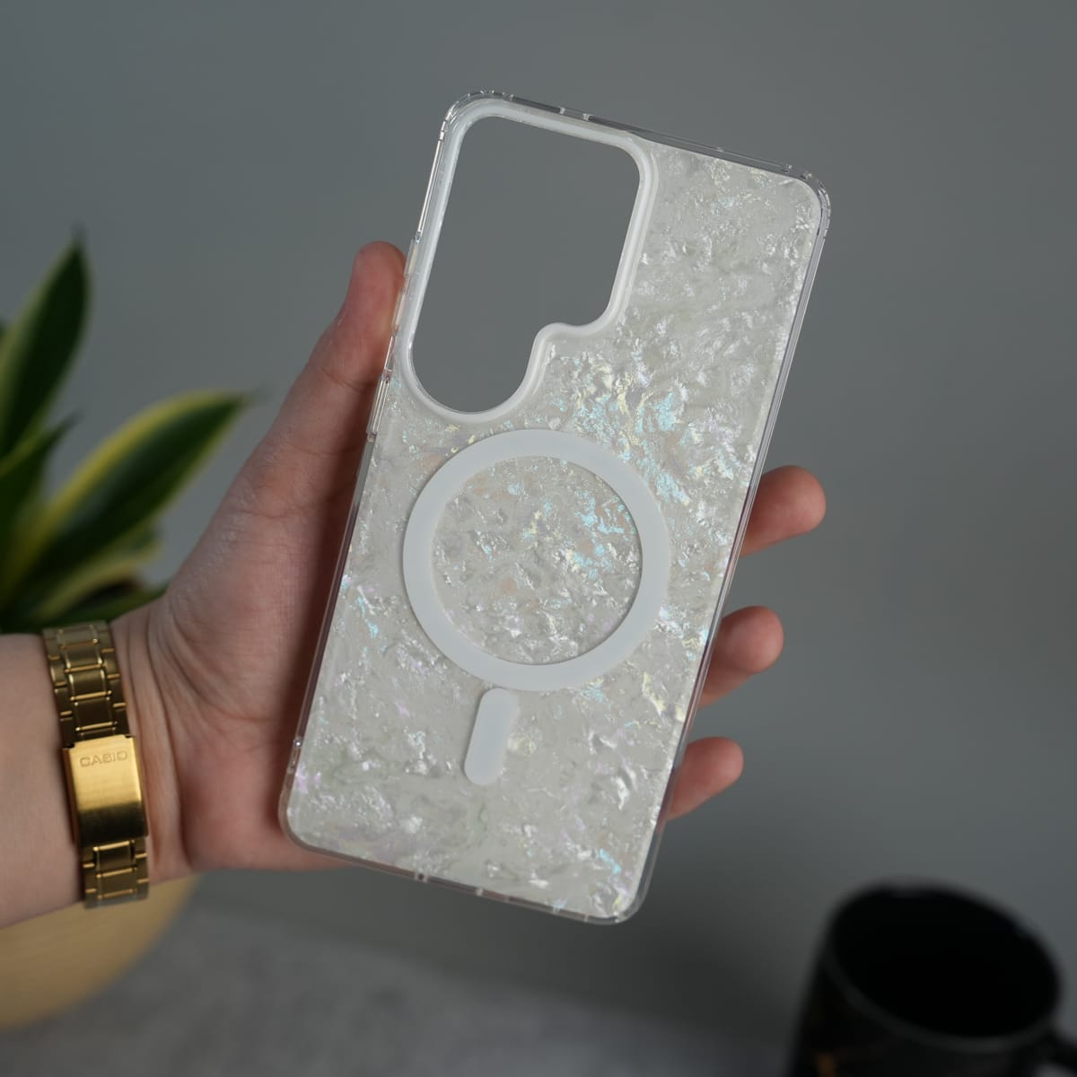 Galaxy S26 Ultra Marble MagSafe Case | Glossy Designer Shockproof Cover