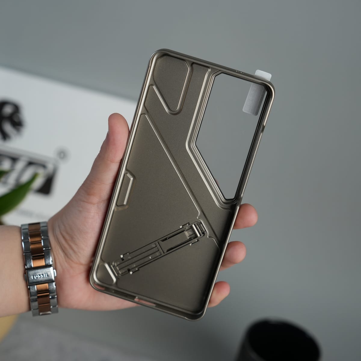 Galaxy S26 Ultra Matte Hard PC Stand Ultra Thin Lens Protection Back Case