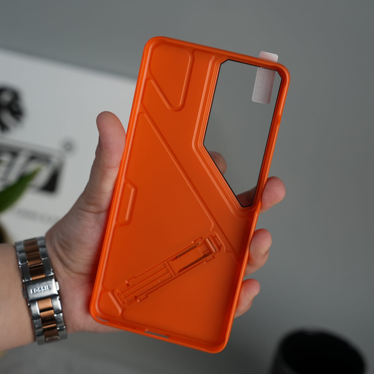 Galaxy S26 Ultra Matte Hard PC Stand Ultra Thin Lens Protection Back Case