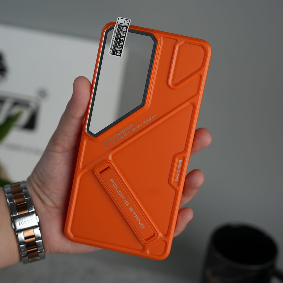 Galaxy S26 Ultra Matte Hard PC Stand Ultra Thin Lens Protection Back Case