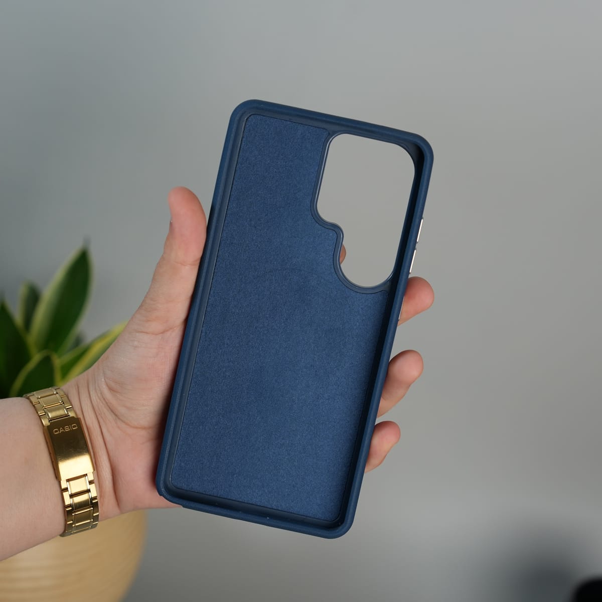 Galaxy S24 Ultra Premium Floral Leather MagSafe Case Back Cover