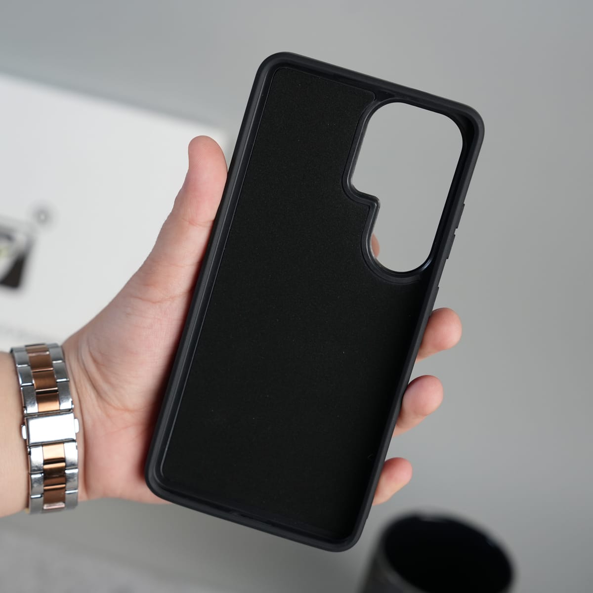 Galaxy S26 Ultra Premium Leather Stripe Case Cover