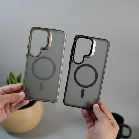Galaxy S26 Ultra ShieldFlip MagSafe Frosted Case with Camera Lens Protection Back Cover | Camera Kick Stand