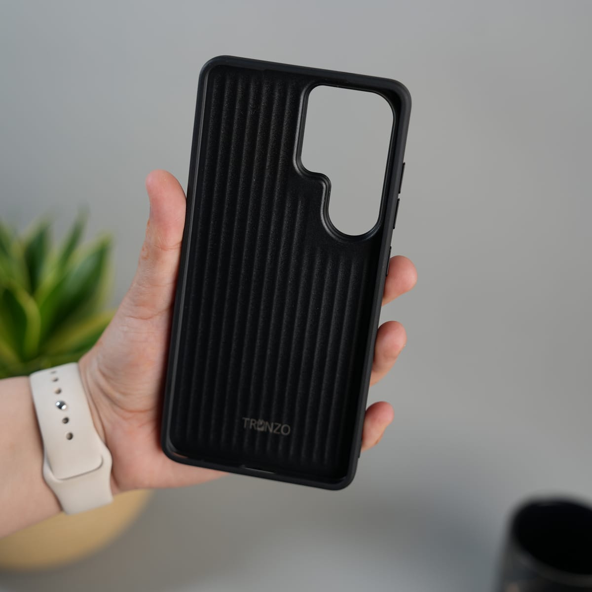 Galaxy S24 Ultra Textured Line Grip Case | Anti-Slip Matte Back Shockproof Slim Cover