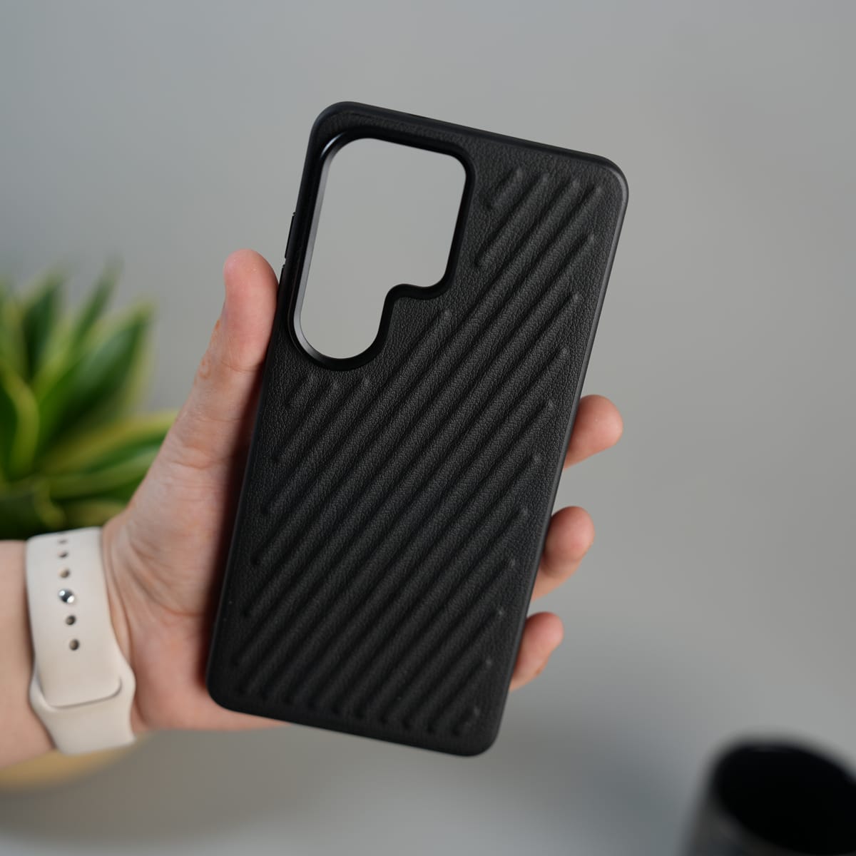 Galaxy S26 Ultra Textured Line Grip Case | Anti-Slip Matte Back Shockproof Slim Cover