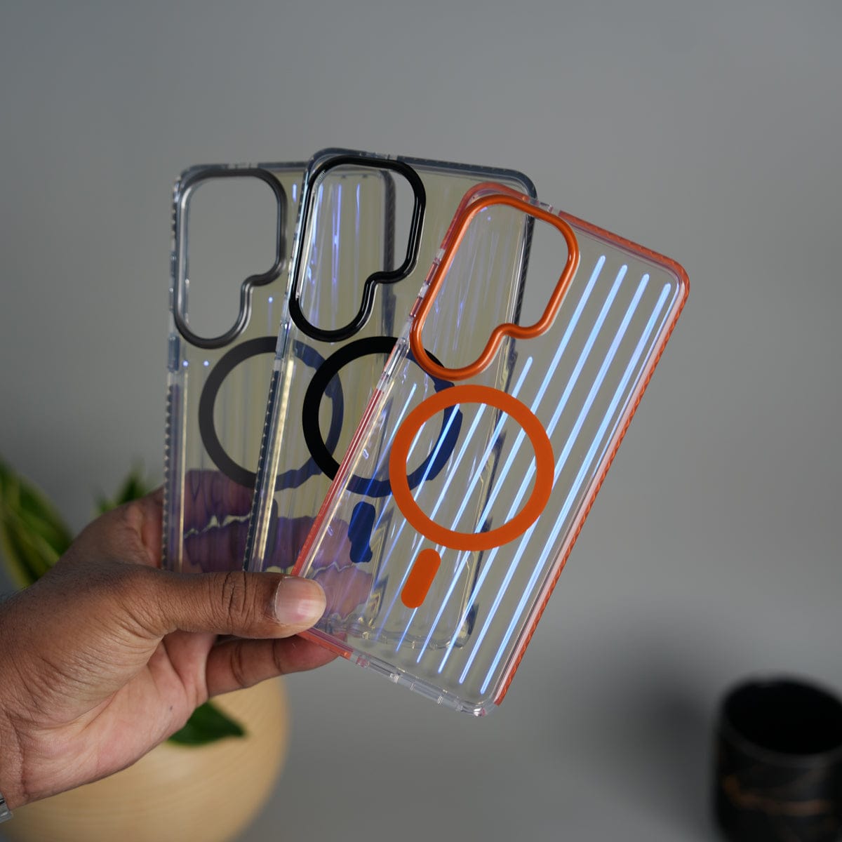 Galaxy S26 Ultra Transparent MagSafe Suitcase Design Case Back Cover