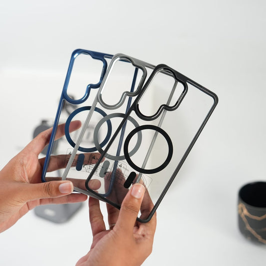 Galaxy S26 Ultra Transparent Shockproof Magnetic Ring Case
