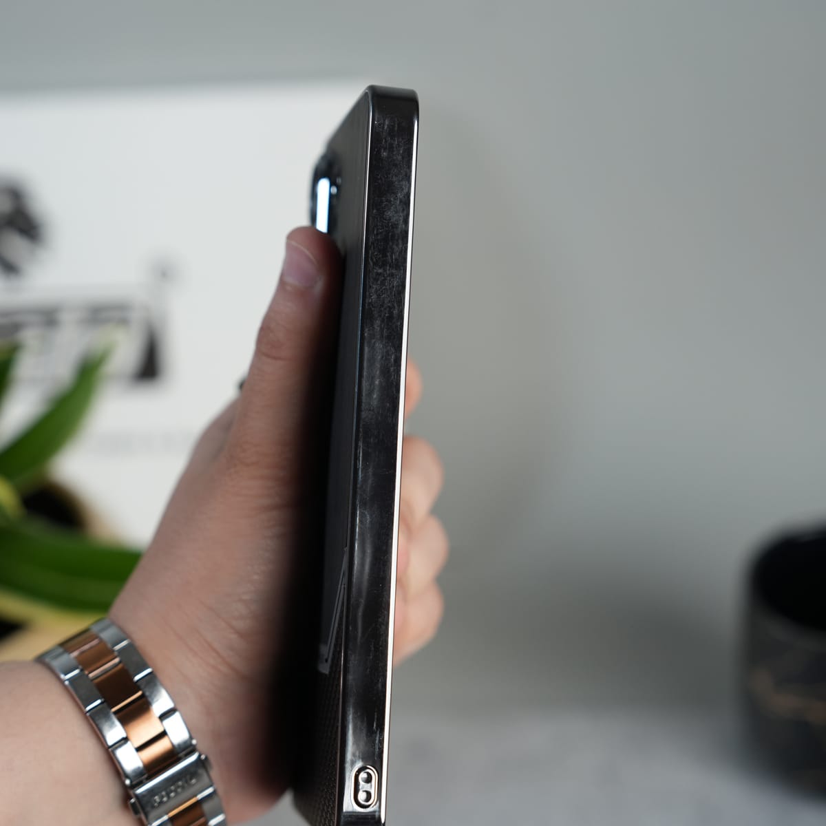 GKK Electroplated Leather-like Wood Grain Cover for Galaxy S26 Ultra