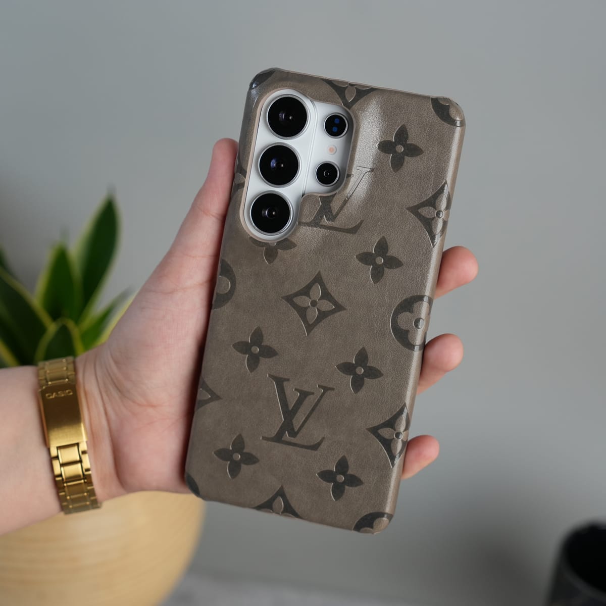 Galaxy S26 Ultra Luxury PU Leather Fashion Brand Case Cover