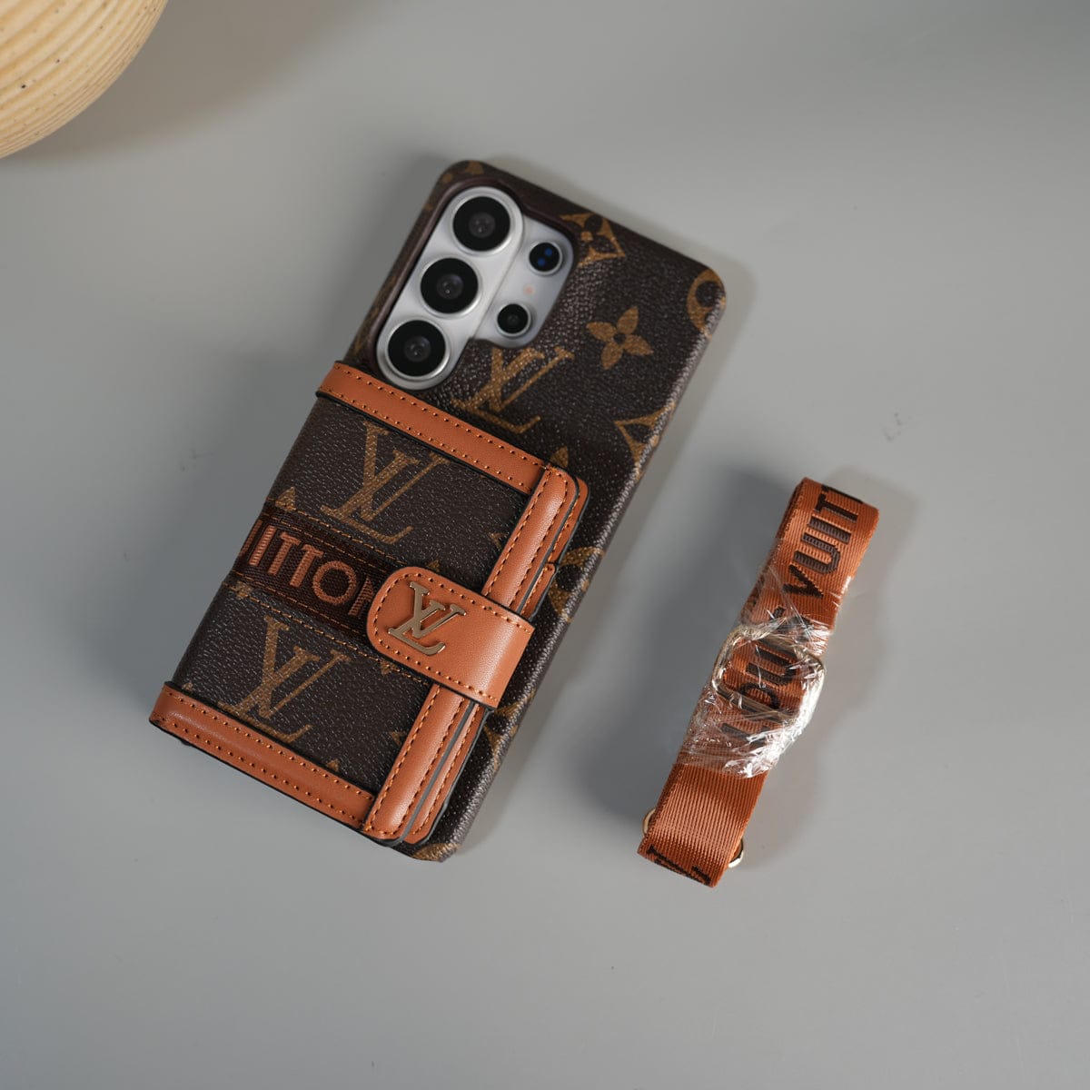 Samsung Galaxy S26 Ultra Luxury Brand Cardholder Crossbody Sling Strap Case