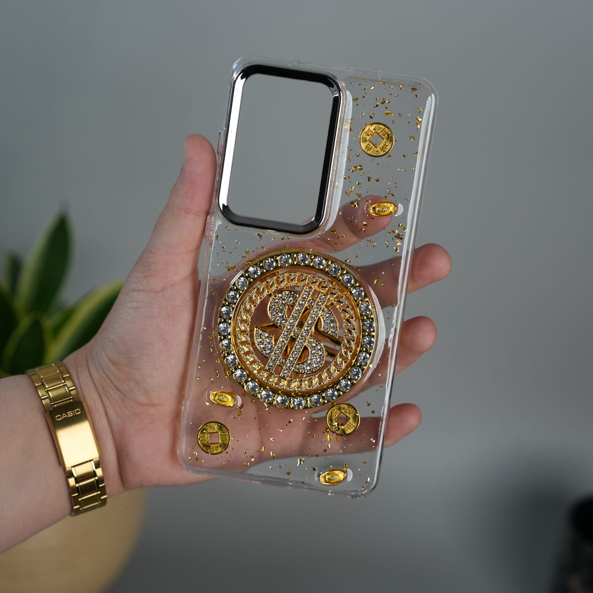 Samsung Galaxy S26 Ultra Rotation Dollar Bracelet Wristband Chain Phone Case Cover6