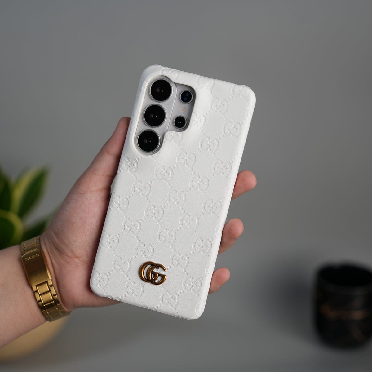 Galaxy S26 Ultra Luxury GG Fashion Leather Brand Case Cover