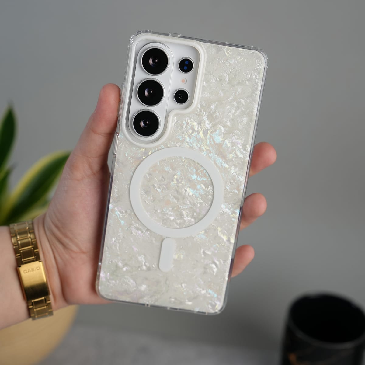 Galaxy S26 Ultra Marble MagSafe Case | Glossy Designer Shockproof Cover